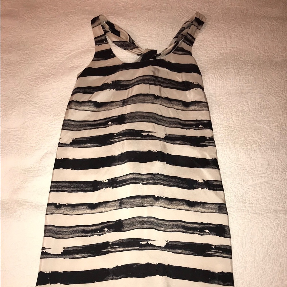Black and white stripped dress